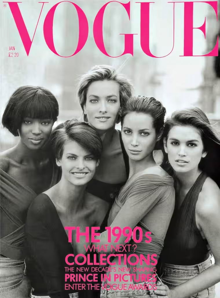 Supermodels including Naomi Campbell recreate iconic Vogue cover